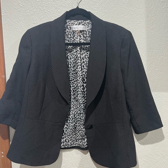Kasper Jackets & Blazers - Kasper Women's Textured Black Blazer